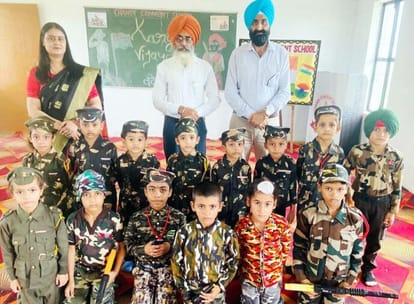 Wreathed on the statue of Kargil war martyr Ramesh Chandra