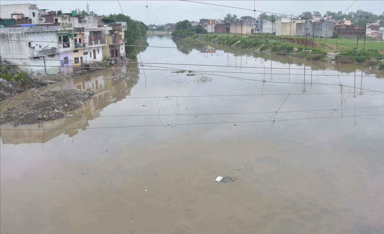 Water level increased again in Dhamola due to heavy rains