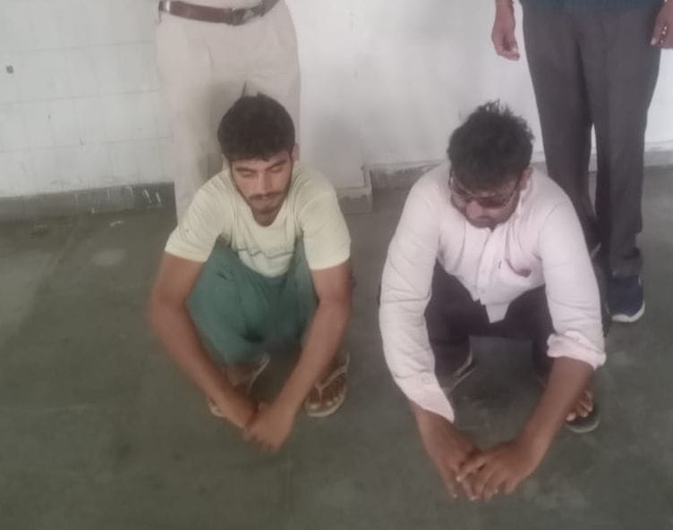 Police team arrested two youths including stolen bike