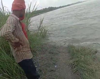 Harvesting intensified, one and a half bigha crop of sugarcane got absorbed in Sharda river