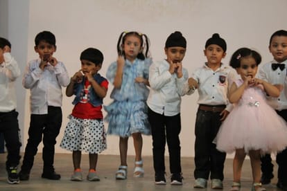 Children created a ruckus on Grand Parents Day