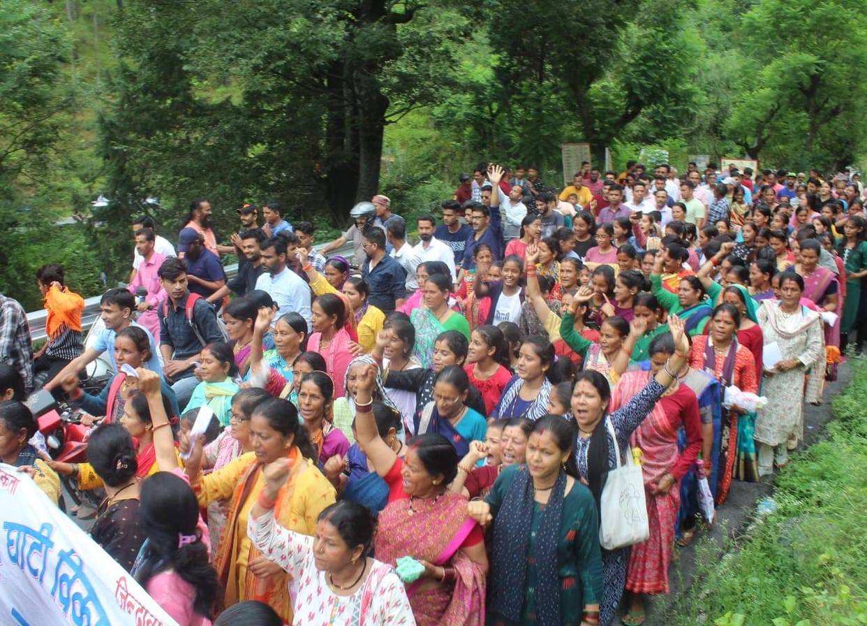 Huge rally taken out in Kosi to stop crime in the mountain