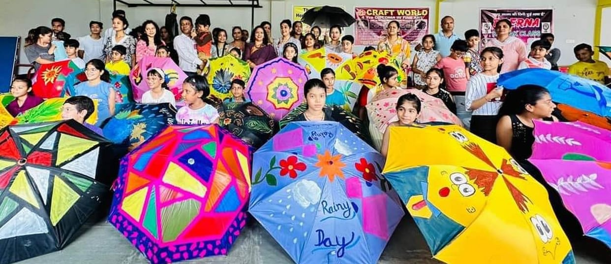 Umbrella Competition in Khatima School