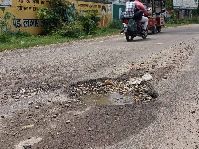 Drive carefully, potholes on city roads