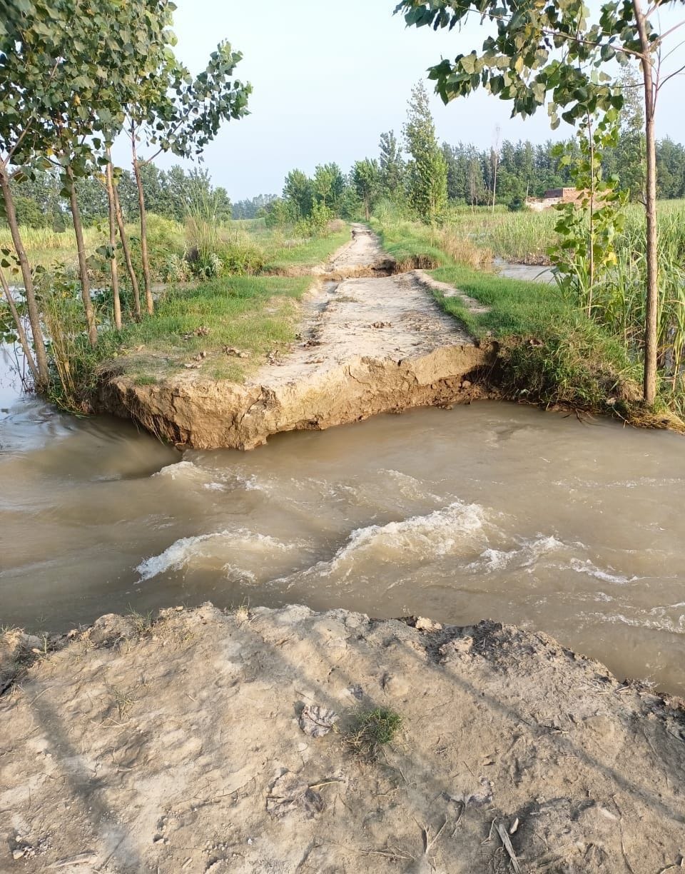 Relief due to less water, broken roads have become a disaster