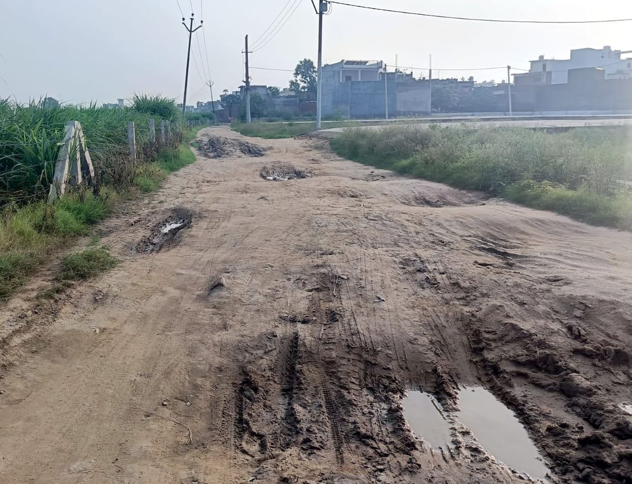 Fury among the villagers for leaving the road incomplete