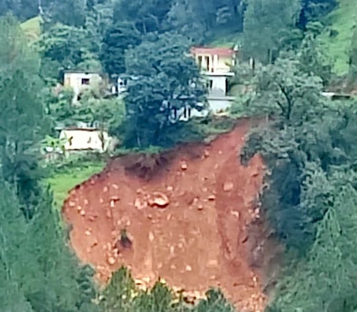 Two houses damaged in torrential rain