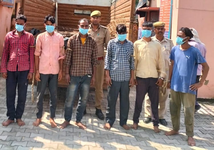 Six thieves caught stealing goods of highway construction company