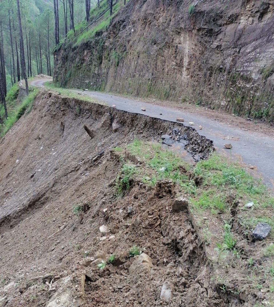 Five roads closed due to rain in Almora