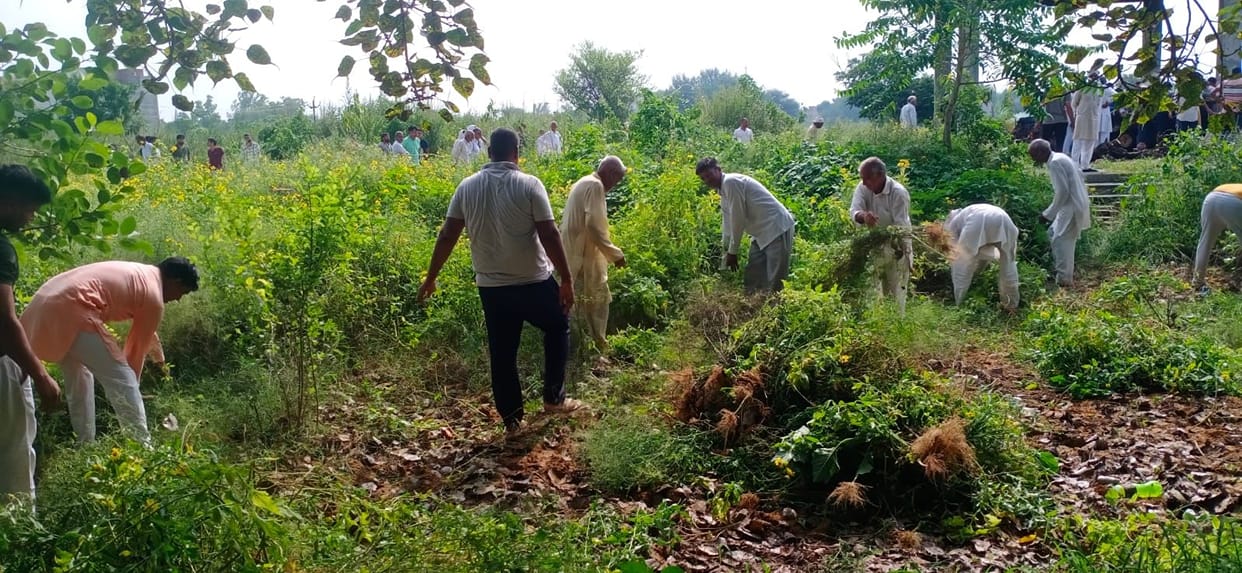 Shramdaan will make the crematorium green in the memory of the departed