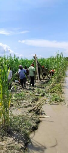 Sharda's water reached near colony number six due to increase in water level