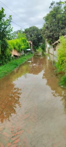 Sharda water again entered 100 houses of Chandia Hazara