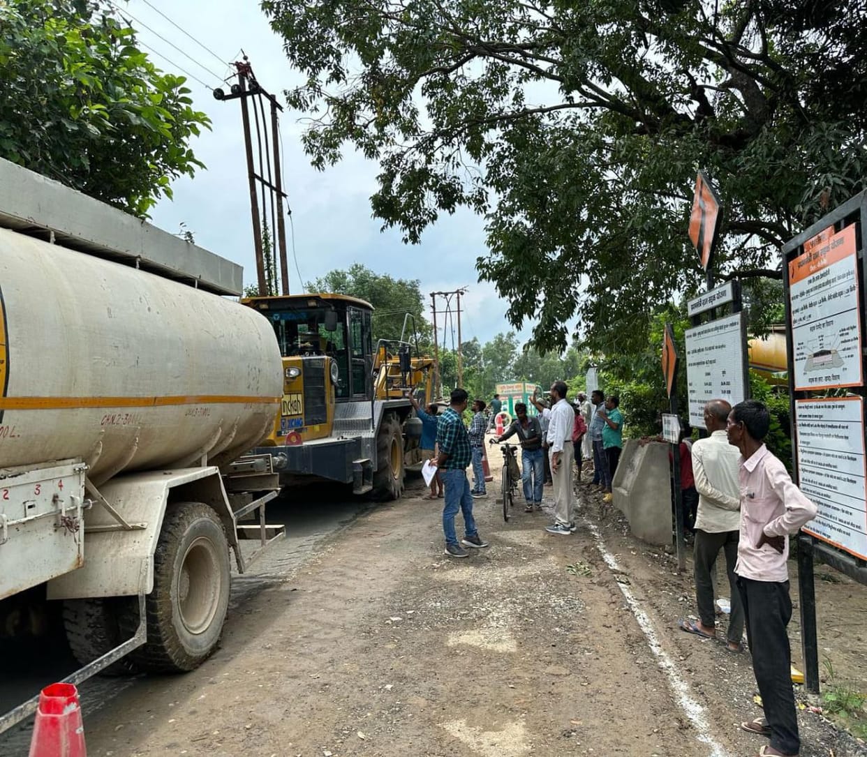 Road built with FDR technology, engineers inspected