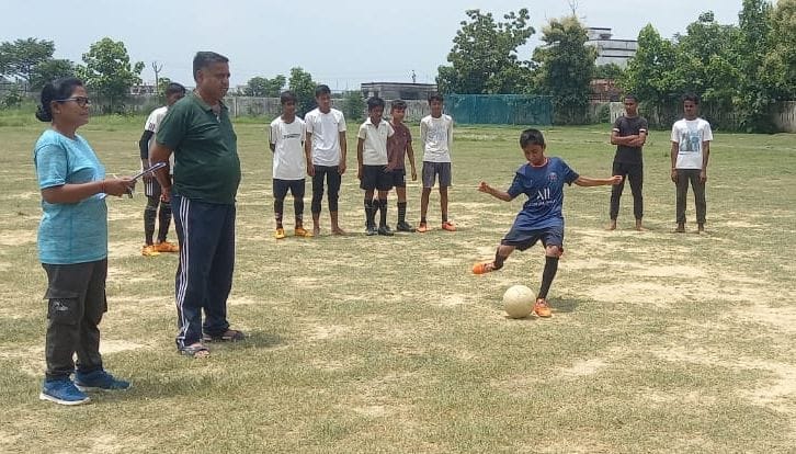 Football players showed talent
