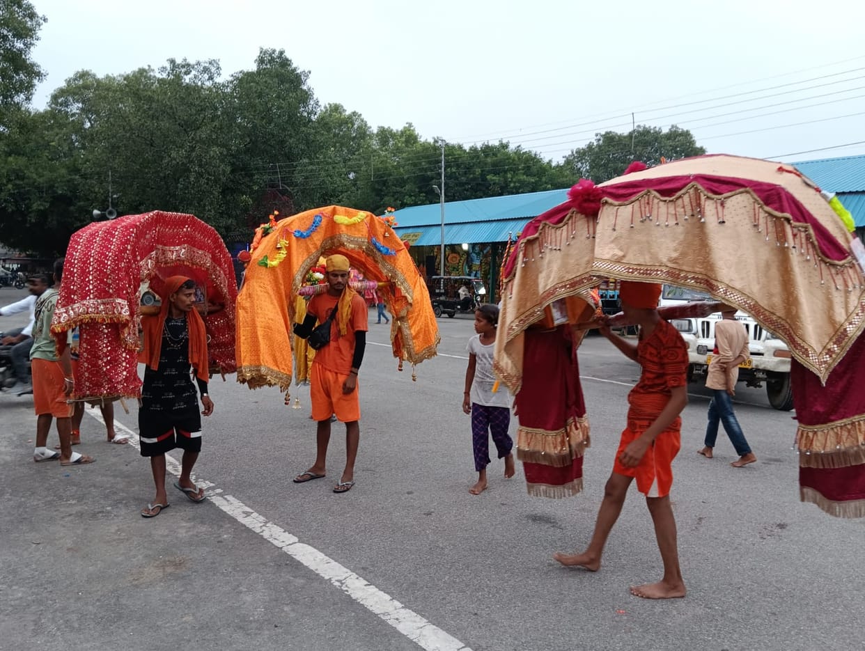 Groups of kanwariyas started reaching Mandi, will perform Jalabhishek in Gaurishankar temple today