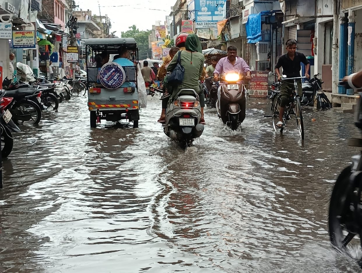The roads of the city became ponds within half an hour of rain