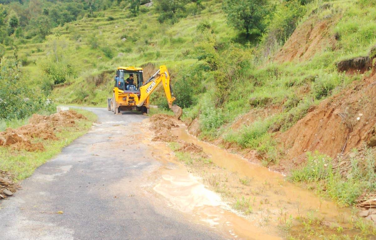 six roads closed due to rain