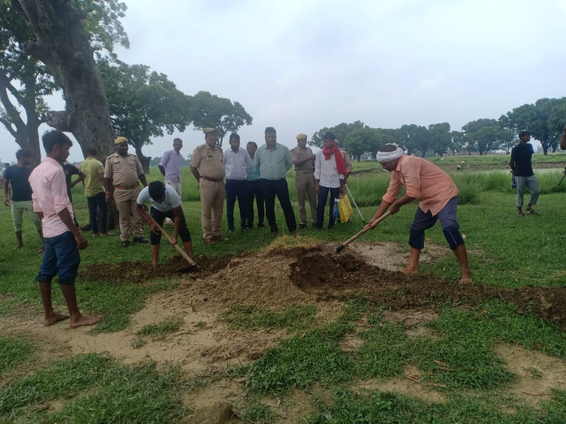 The body of the child was taken out of the grave and sent for postmortem.