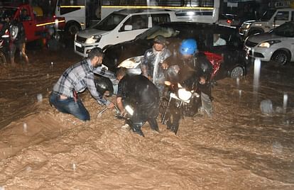 Uttarakhand Weather flood scene in haldwani after heavy rainfall