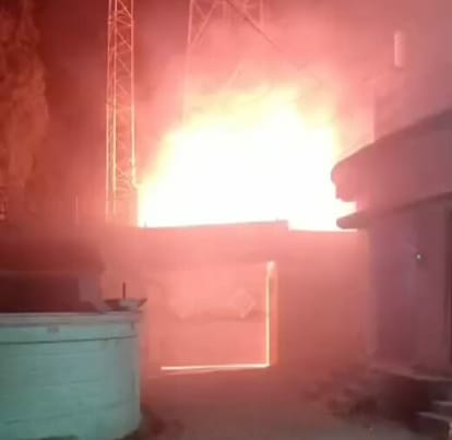 fire in state bank generator due to short circuit