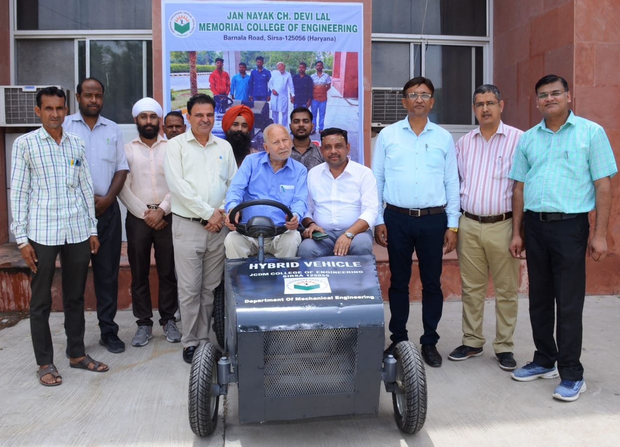 Innovation: JCD College students build hybrid vehicle, will run on electricity and petrol