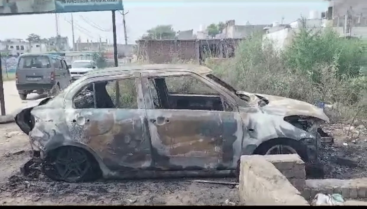 Violence or Mischief: Stones were pelted at the house of a particular community, the car was set on fire