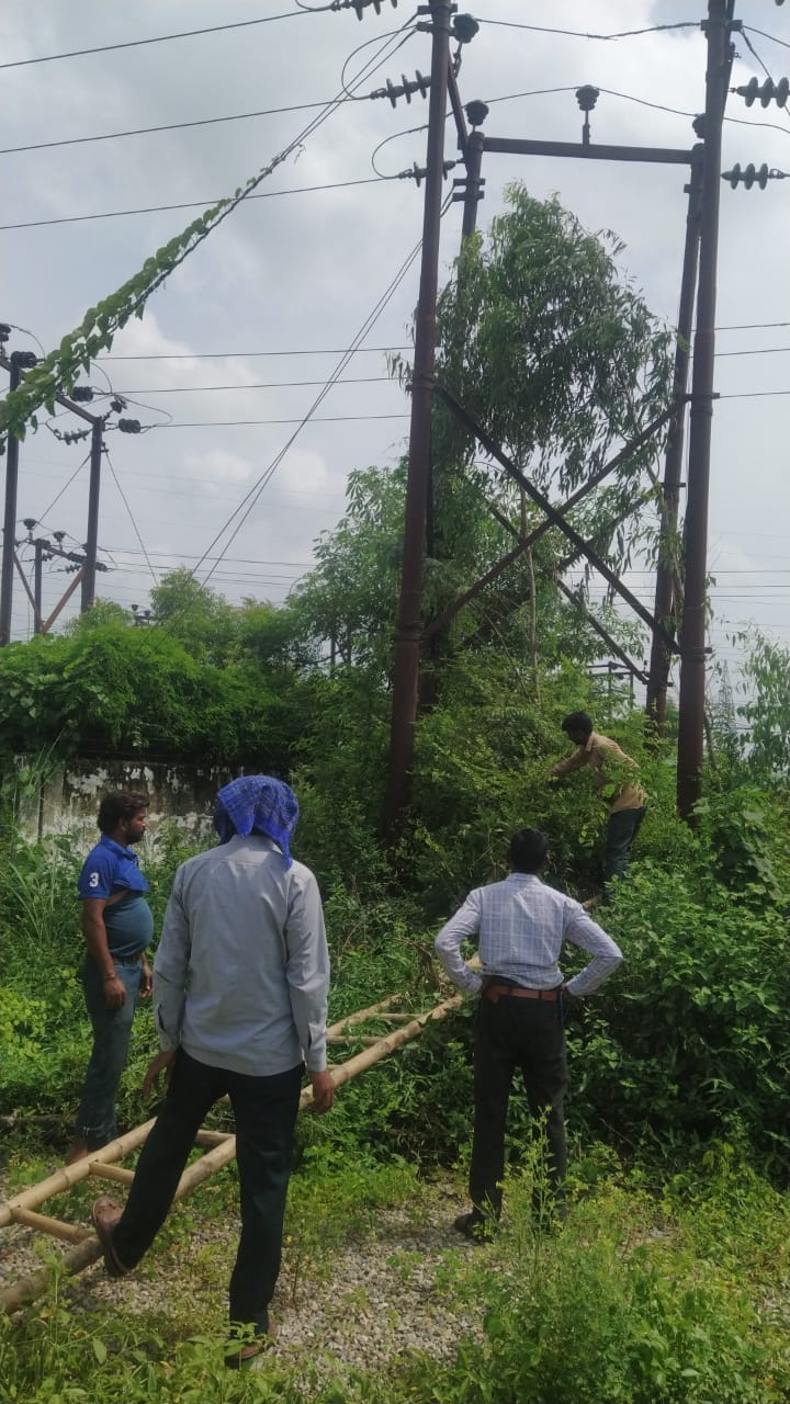 The branch of the tree fell on the transformer, power failure of half the city
