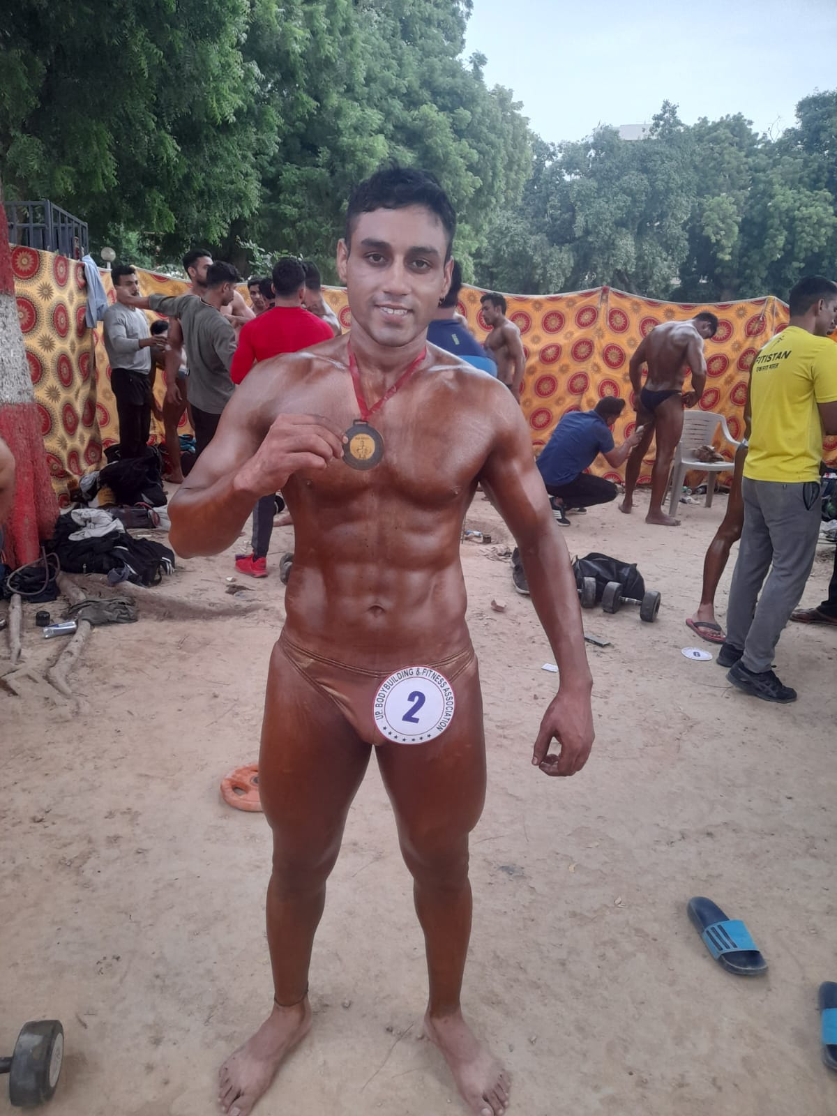 Sunil won bronze in police state physical fitness competition