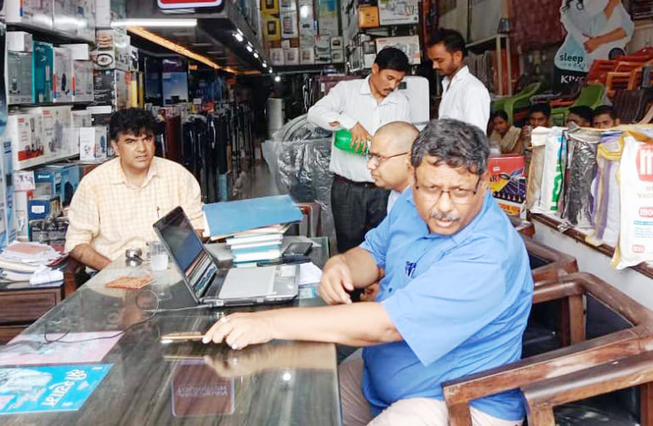 GST team raided furniture and mattress shop
