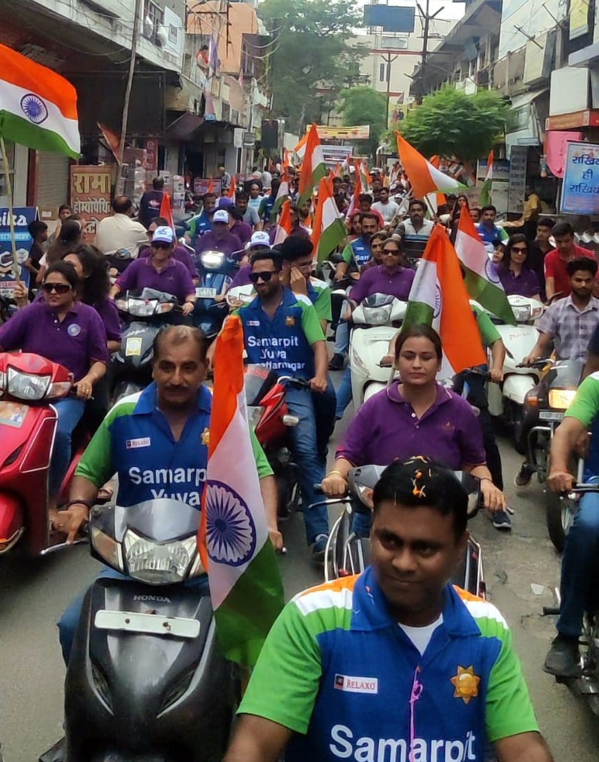 A bike rally was organized in the city for the passion race