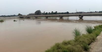 Ganges water on roads, state highway closed, many villages surrounded by water