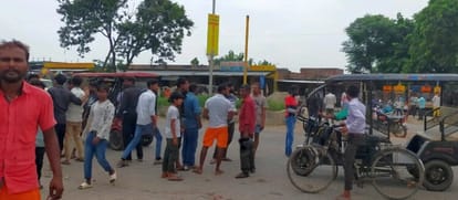 Bike drivers fight after the accident