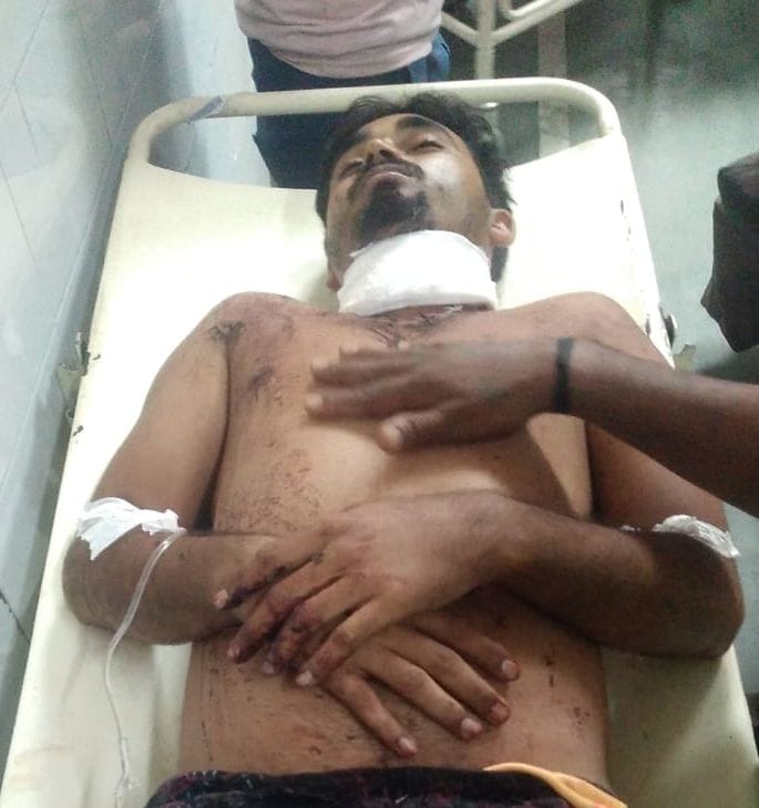 grocer's throat slit with knife