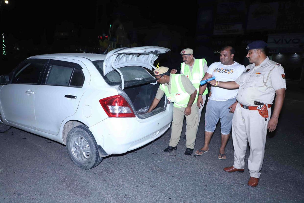 District police conducted night domination, checked 1267 vehicles