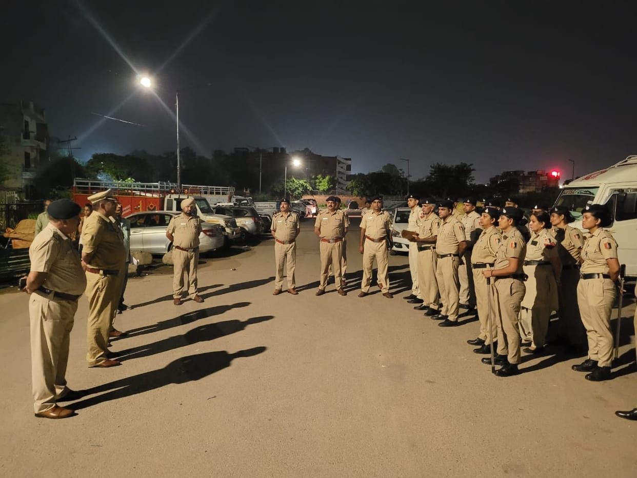 Search operation in Manimajra, 55 people detained