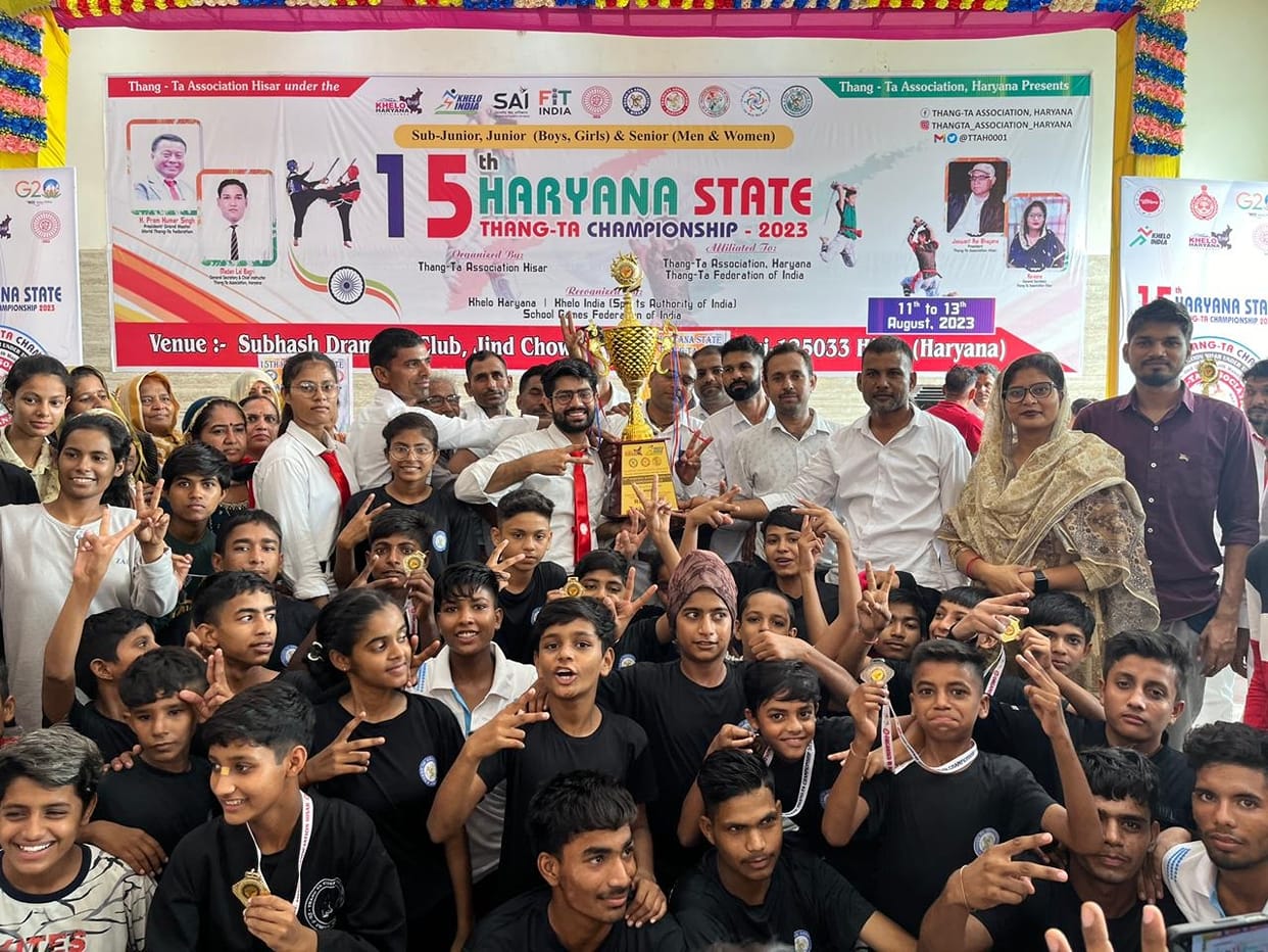 Rohtak's team became the winner in the state level Thang-Ta competition