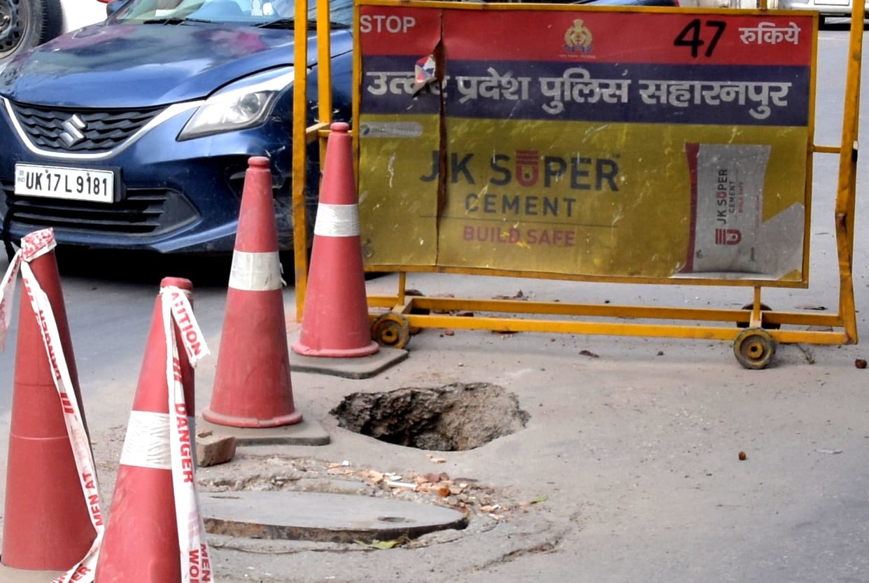 Broken roads, life in danger, drive carefully