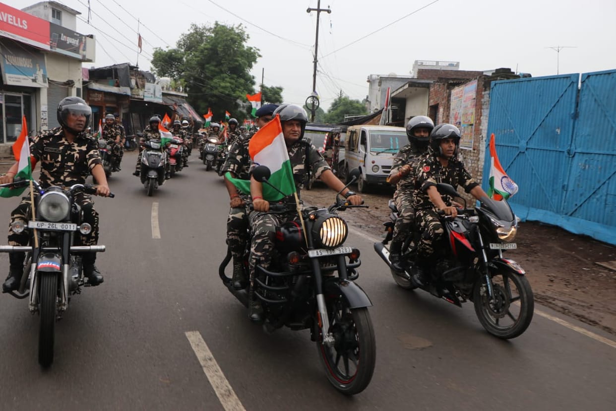 SSB and VHP took out tricolor bike rally