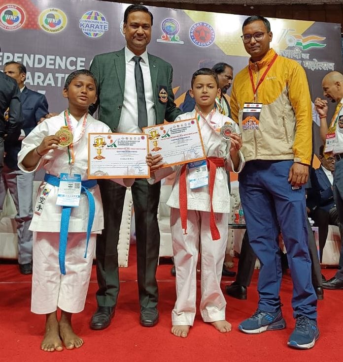 Piyush and Sunil won gold in International Karate Championship