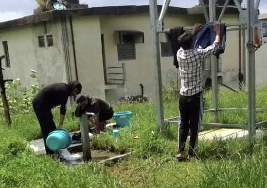 Polytechnic: Students living in hostel read or carry water
