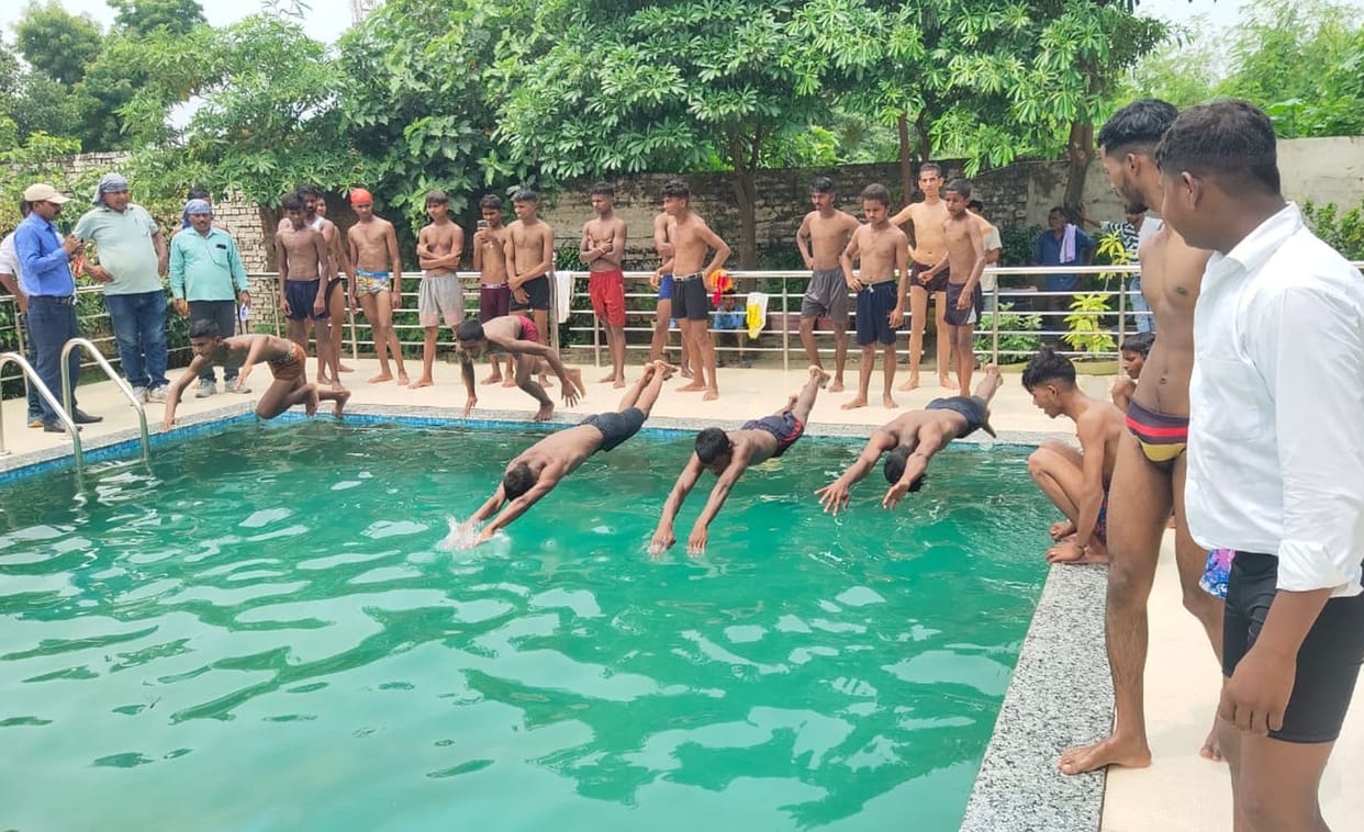 Athletes show talent in swimming