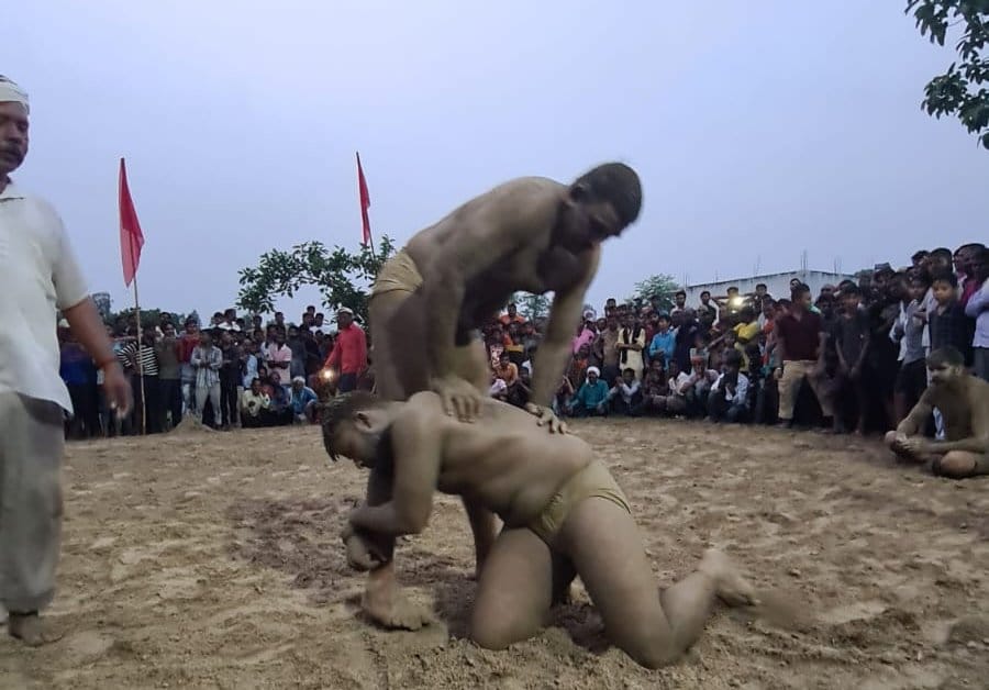Mukesh wrestler won the wrestling competition