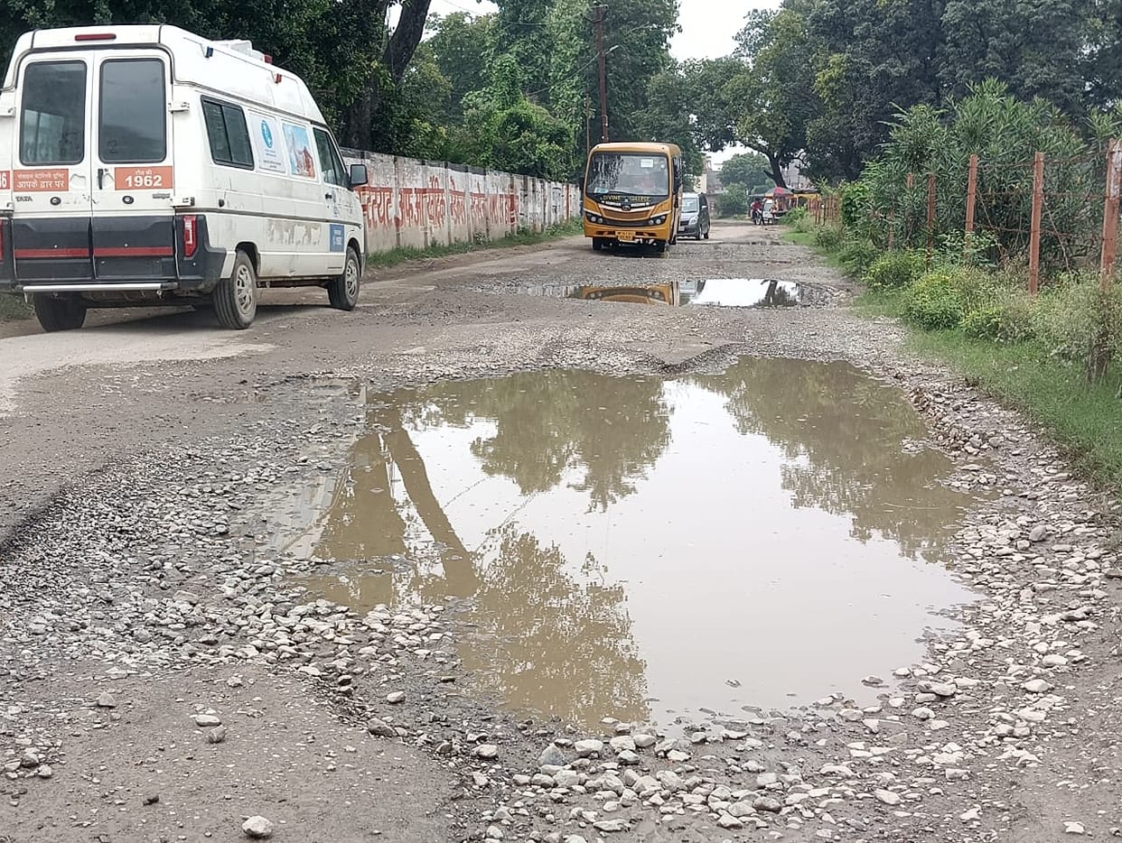 Road lost in potholes, accidents are happening every day