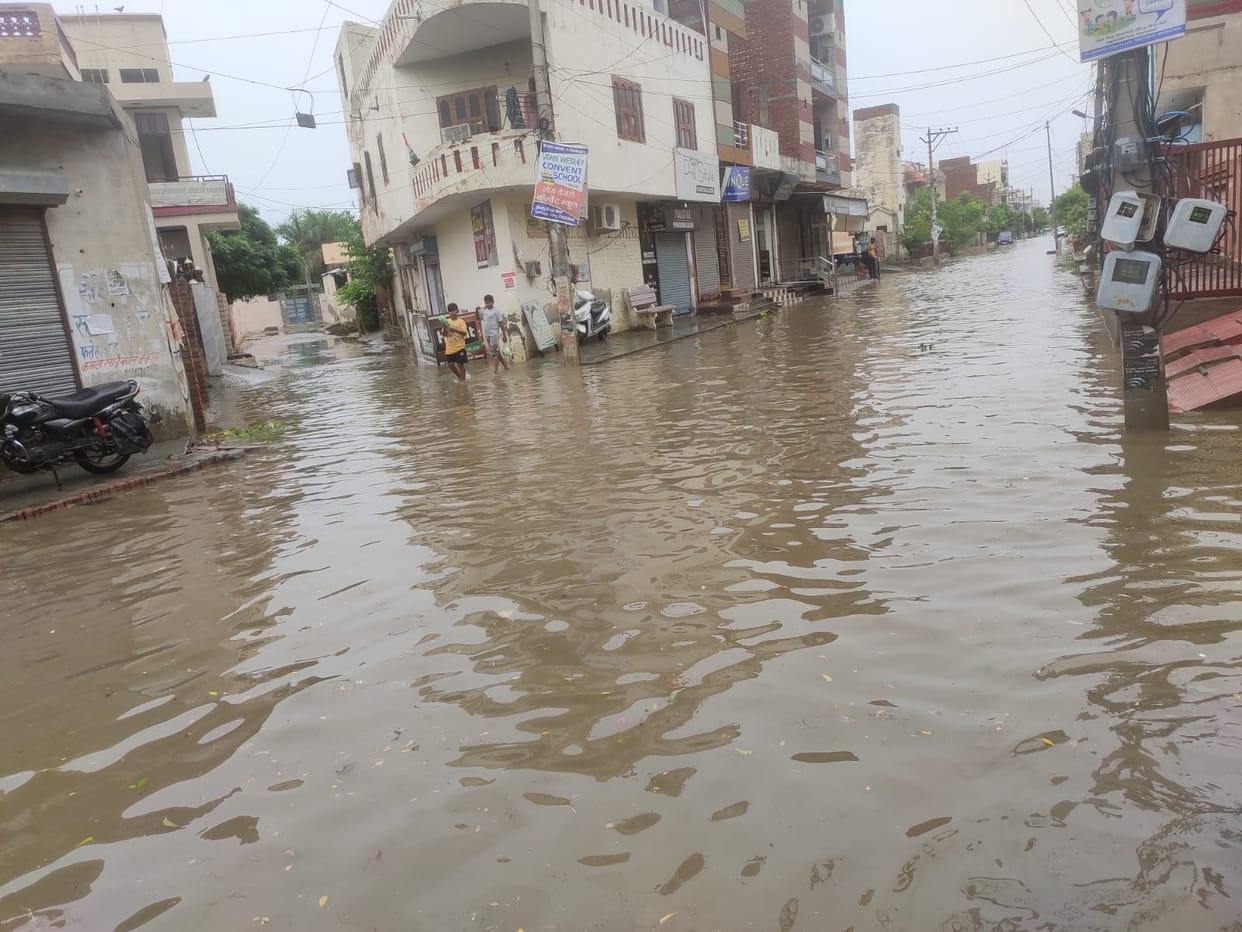 City roads full of water, fields drying up in villages