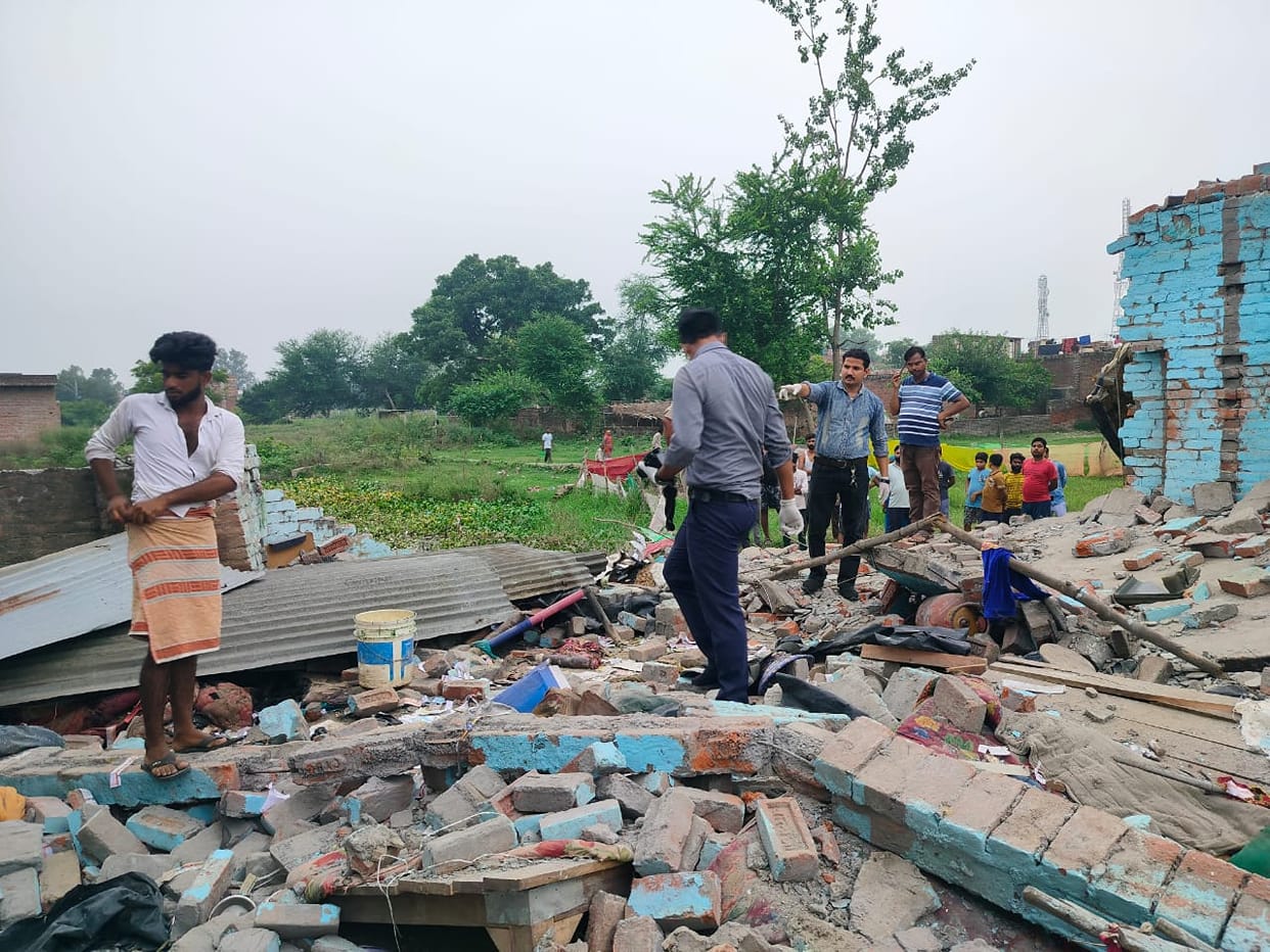 House collapsed due to blast in suspicious circumstances in lakhimpur kheri
