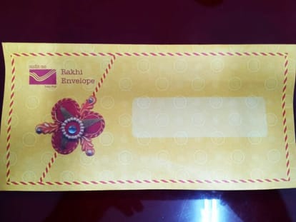 Postal department issued waterproof envelope for 10 rupees for safe delivery of rakhi of sisters