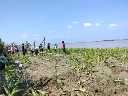 Erosion of Sharda river is not stopping even after applying percopine