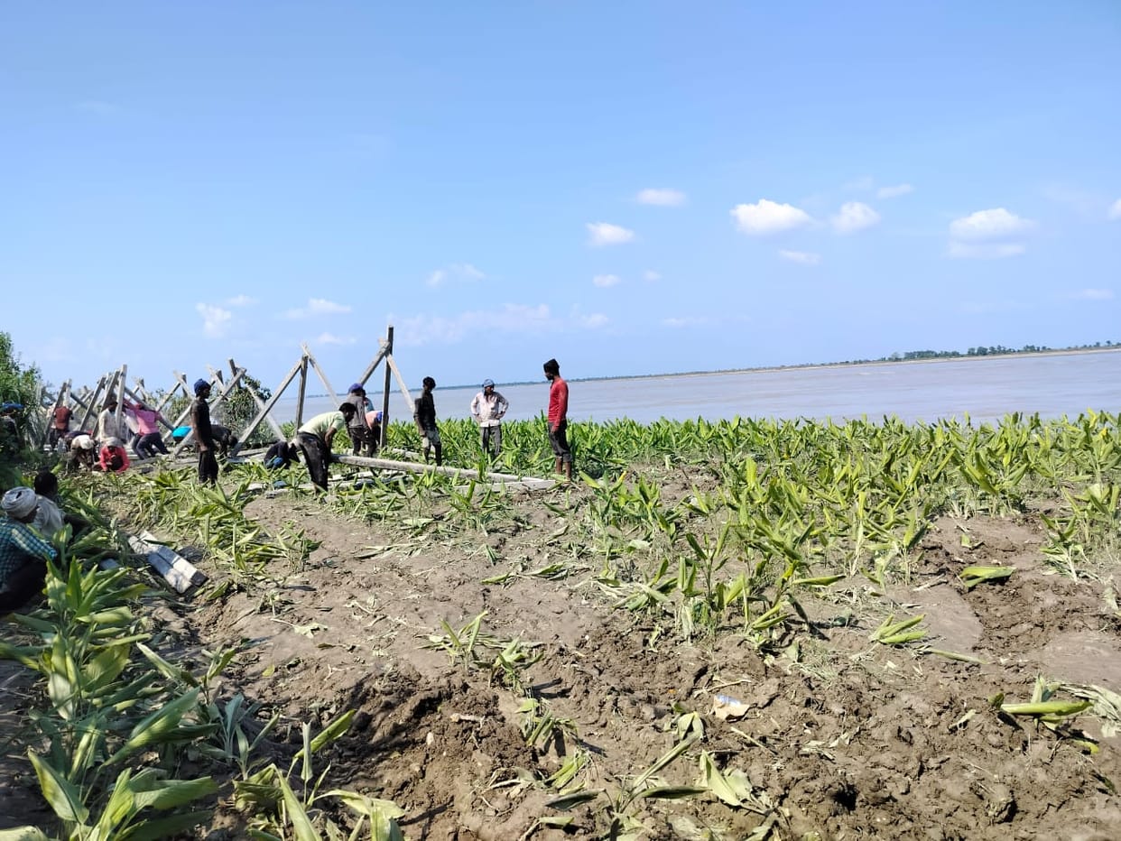 Erosion of Sharda river is not stopping even after applying percopine