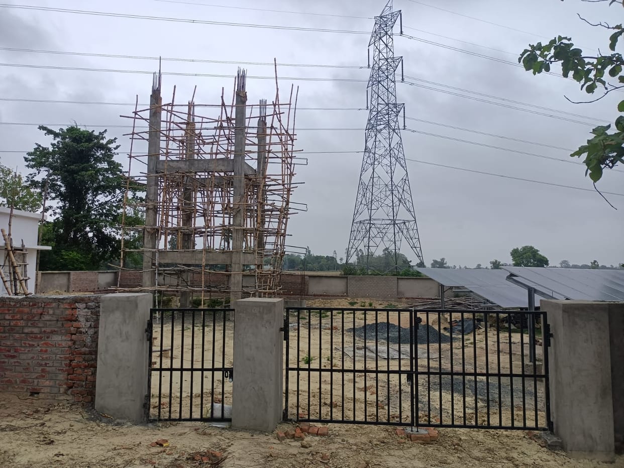 Somewhere the tank is incomplete and somewhere the work of laying pipeline