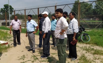 RVNL Manager Electrification inspected from Mailani to Shahgarh